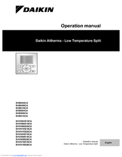 Daikin EHVX08S26CA Operation Manual