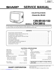 Sharp 13N-M100 Service Manual