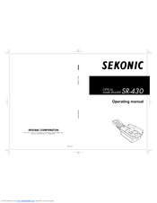 Sekonic SR-430 Operatiing Manual