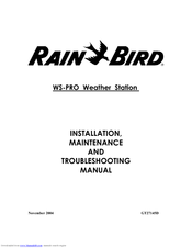 Rain Bird WS-PRO Installation, Maintenance And Troubleshooting Manual