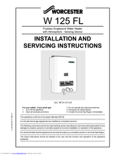 Worcester W 125 FL Installation And Servicing Instructions