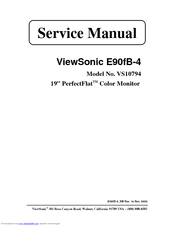ViewSonic PerfectFlat E90fB-4 Service Manual