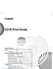 Canon CD-R Print Manual