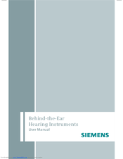 Siemens Behind-the-Ear Hearing Instruments User Manual