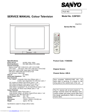 Sanyo C29FS51 Service Manual