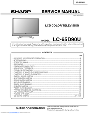 Sharp LC-65D90U Service Manual