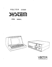 Vector Graphic System 2800 User Manual