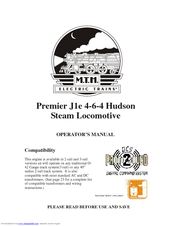 M.t.h. Premier J1e 4-6-4 HudsonSteam Locomotive Operator's Manual