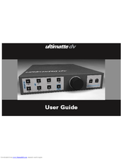 ultimatte dv User Manual