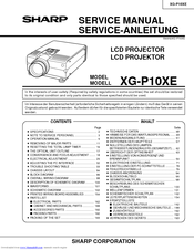Sharp Notevision XG-P10XE Service Manual