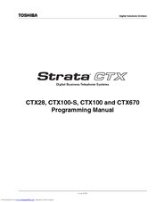 Toshiba Strata CTX 100-S Programming Manual