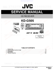 JVC KD-G505 Service Manual