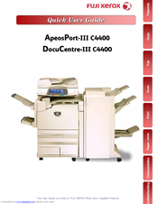 Fuji Xerox ApeosPort-III C4400 Quick User Manual