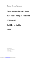 Oakley RM-4014 Builder's Manual