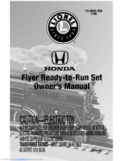 Lionel Honda Flyer Train Set Owner's Manual