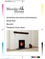 Mendip Stoves Burcott Operation And Installation Manual