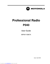 Motorola P040 User Manual