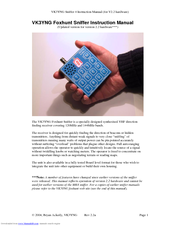Foxhunt VK3YNG Sniffer 4 Instruction Manual