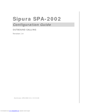 Sipura Technology SPA-2002 Configuration Manual