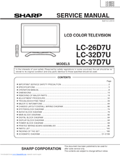Sharp Aquos LC-37D7U Manuals | ManualsLib