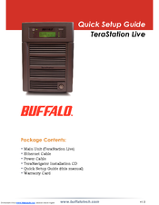 Buffalo TeraStation Live Quick Setup Manual