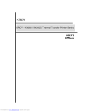 Kroy K4350 User Manual