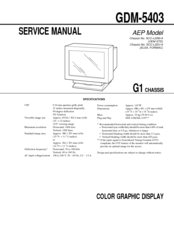Sony GDM-5403 Service Manual