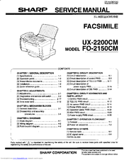 Sharp FO-2150CM Service Manual