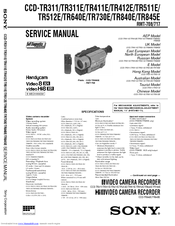 Sony Handycam CCD-TR412E Service Manual
