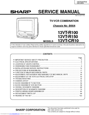 Sharp 13VT-R150 Service Manual