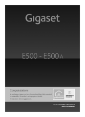 Gigaset E500A User Manual