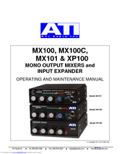 ATI Audio XP100 Operating And Maintenance Manual