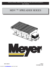 Meyer MDV Series Installation, Operating Instructions And Parts List
