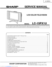 Sharp LC-15PX1U Service Manual