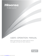 Hisense RB17N1ASD User's Operation Manual