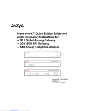 Avaya G20 Instructions Manual