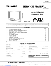 Sharp CU20FS1 Service Manual