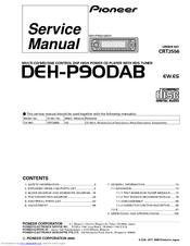 Pioneer DEH-P90DEW Service Manual