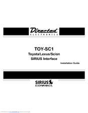 Directed Electronics TOY-SC1 Installation Manual
