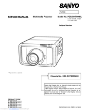 Sanyo PDG-DHT8000L Service Manual