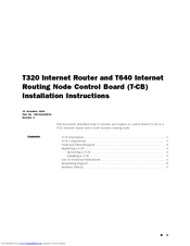 Juniper T-CB Installation Instructions Manual