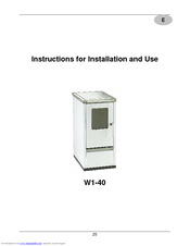 Wamsler Haus W1-40 Instructions For Installation And Use Manual
