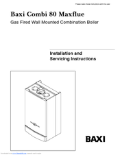 Baxi Combi 80 Maxflue Installation And Servicing Instructions