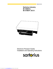 Sartorius IB 31000 P Installation And Operating Instructions Manual
