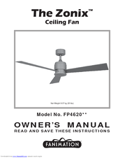 Fanimation Zonix FP4620 Series Owner's Manual