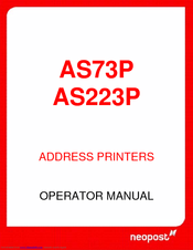 Neopost AS73P Operator's Manual