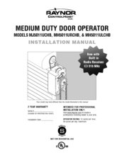 Raynor MJ5011UCHB Installation Manual