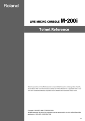 Roland V-Mixer M-200i Reference Manual