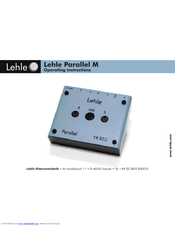 Lehle Parallel L Operating Instructions Manual