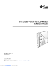 Sun Microsystems Sun Blade X6250 Installation Manual